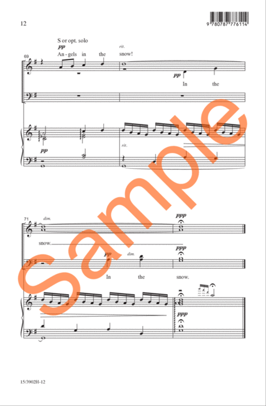 Snow Angels Snow Angels 4-Part scores gallery preview page 11