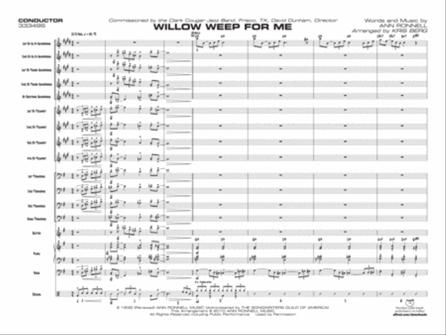 Willow Weep for Me Jazz Ensemble scores gallery preview page 2