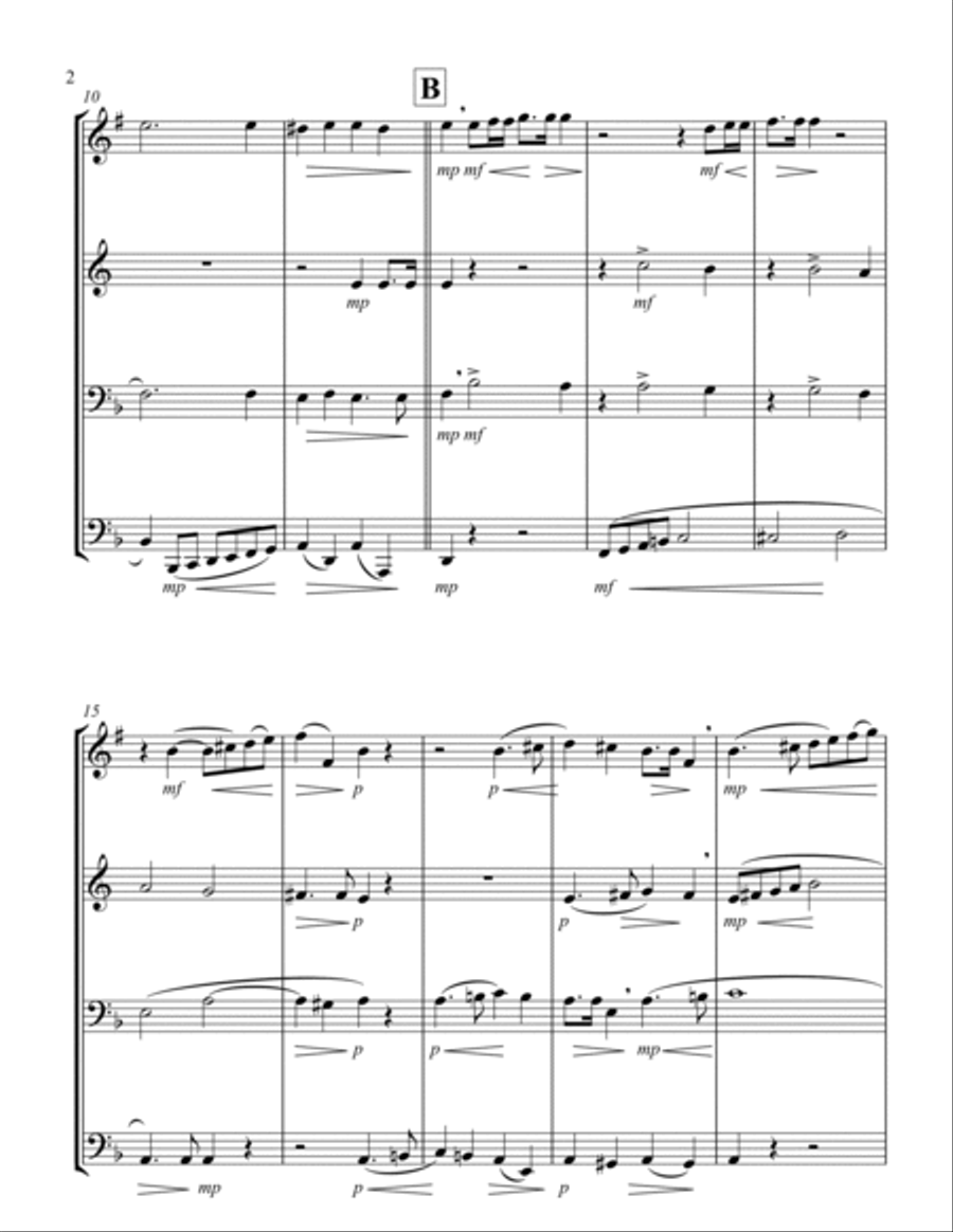 Kyrie (Durante) (Brass Quartet - 1 Trp, 1 Hrn, 1 Trb, 1 Tuba) Brass Quartet scores gallery preview page 2