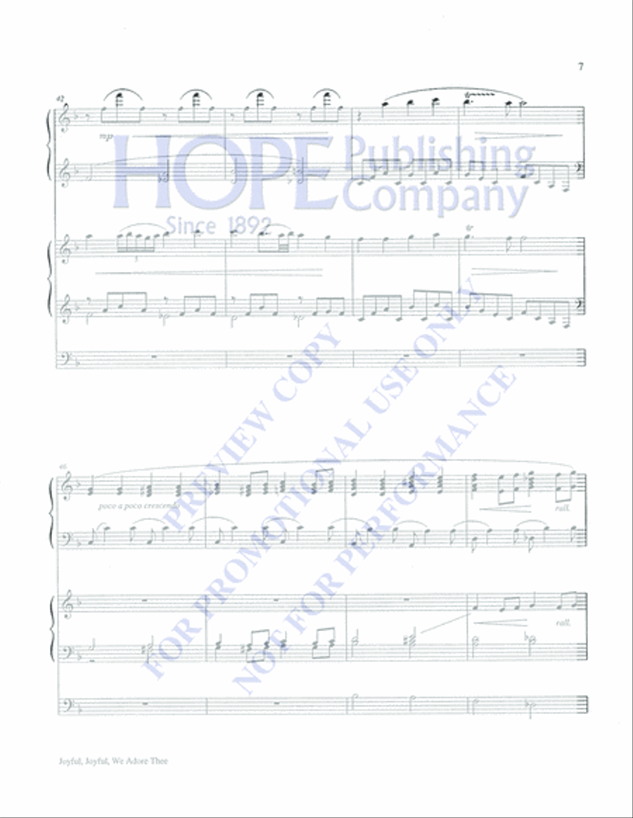 Joyful, Joyful, We Adore Thee 4-Part scores gallery preview page 7