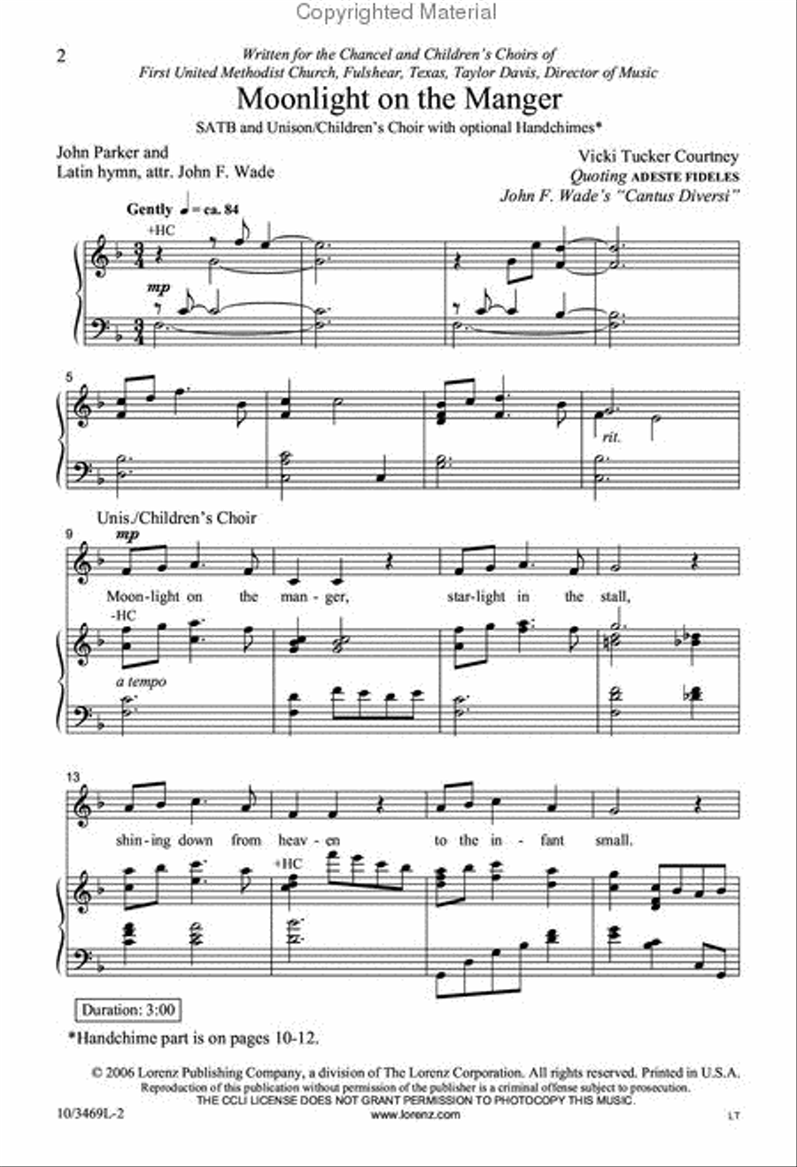 Moonlight on the Manger Moonlight on the Manger 4-Part scores gallery preview page 2
