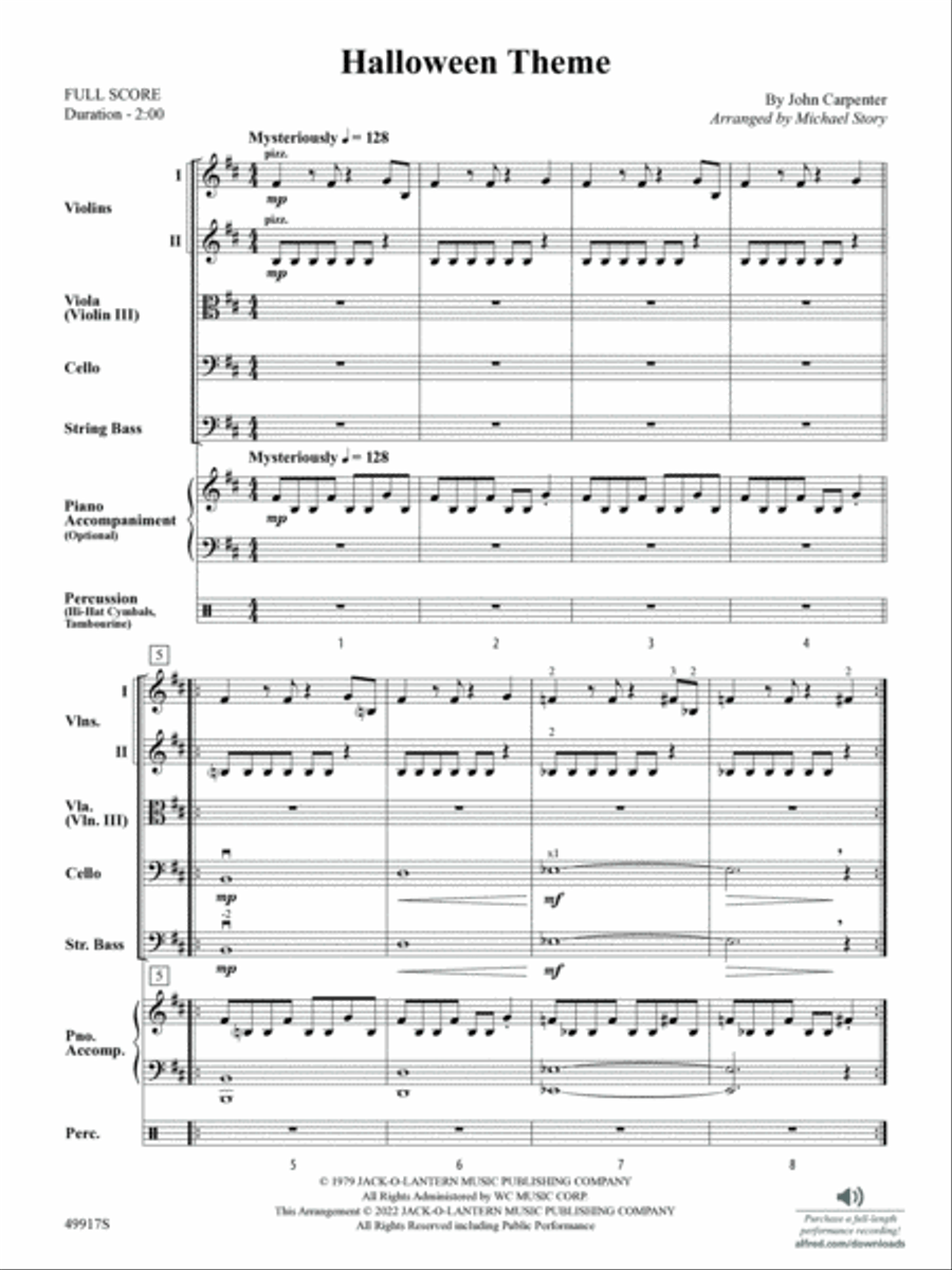 Halloween Theme: Score String Orchestra scores gallery preview page 3