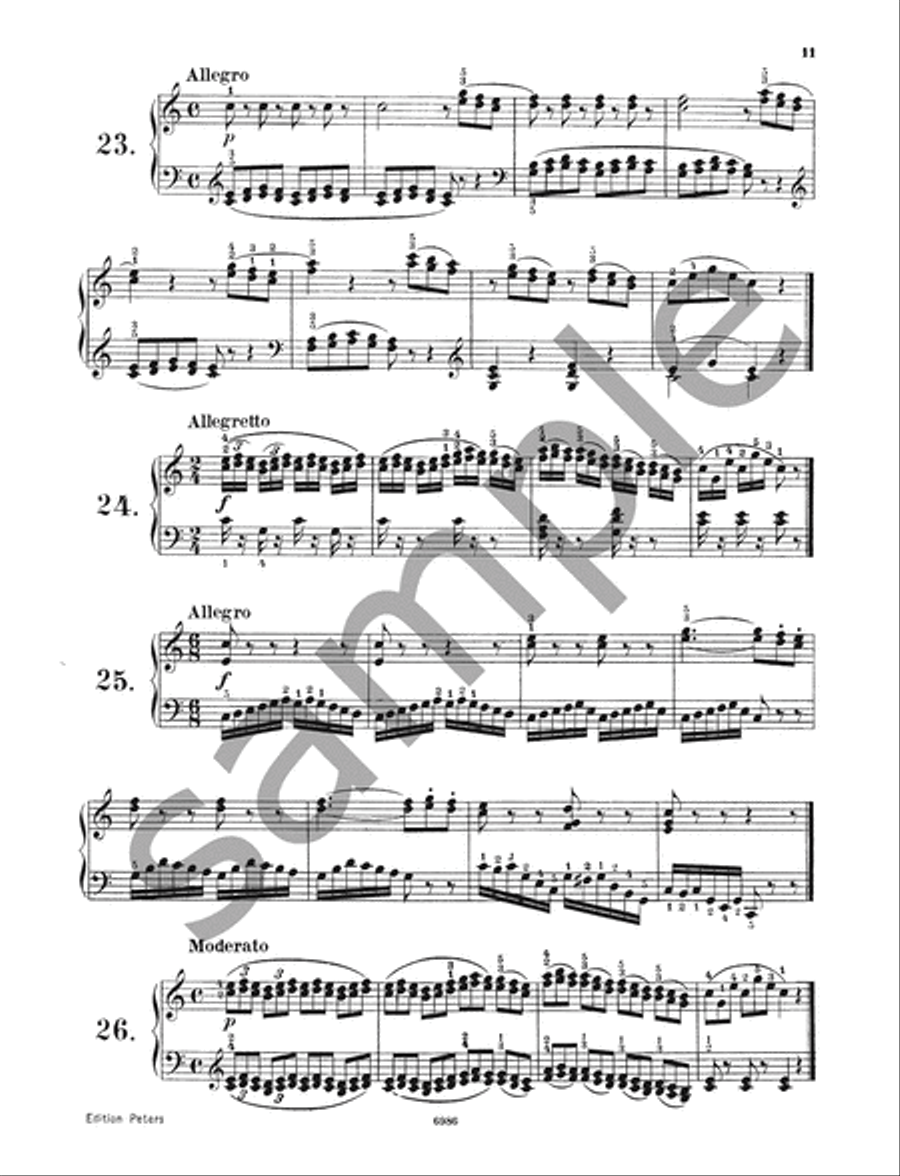 125 Exercises for Passage Playing Op. 261 for Piano Piano Method scores gallery preview page 4