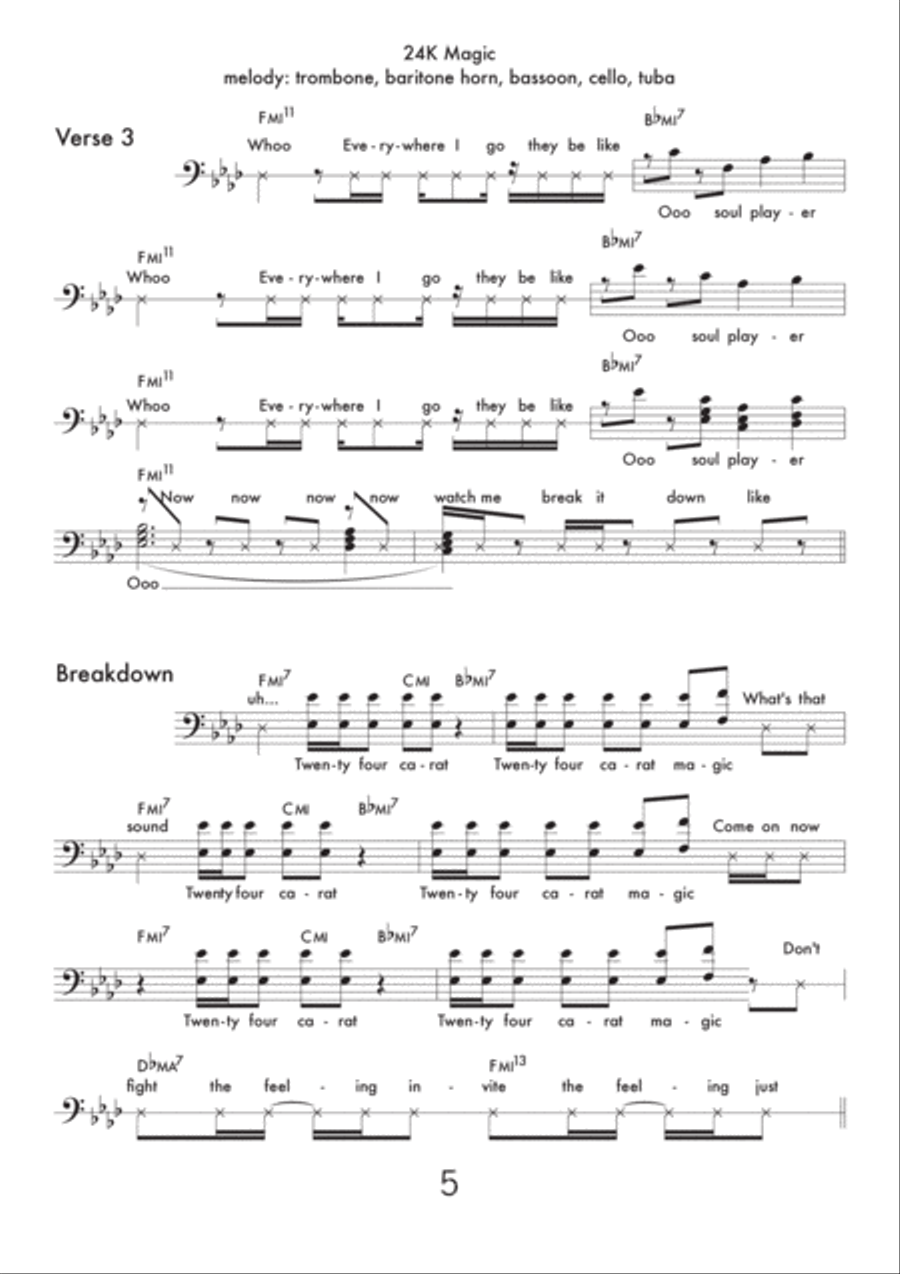 24K Magic Small Ensemble scores gallery preview page 5