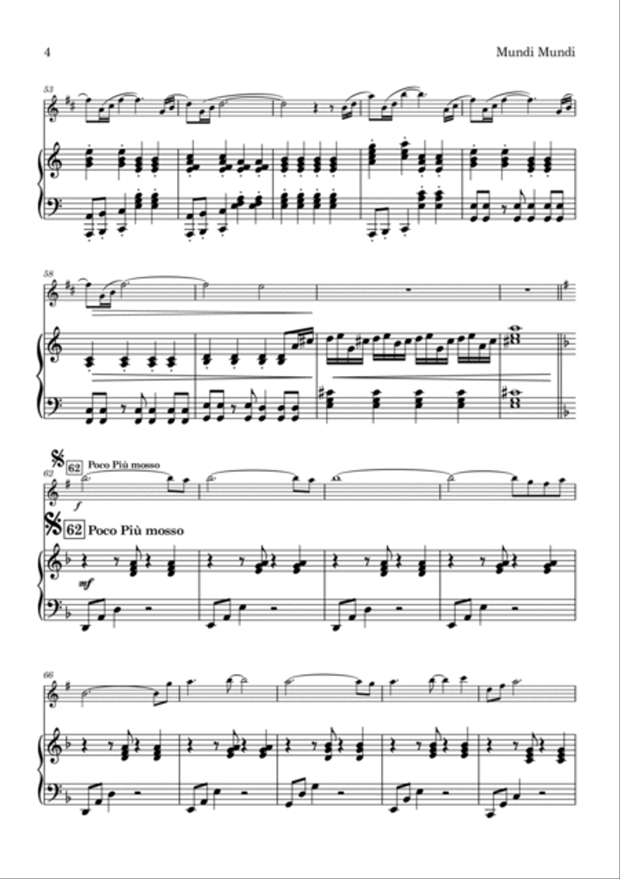 Mundi Mundi Tenor Saxophone scores gallery preview page 5