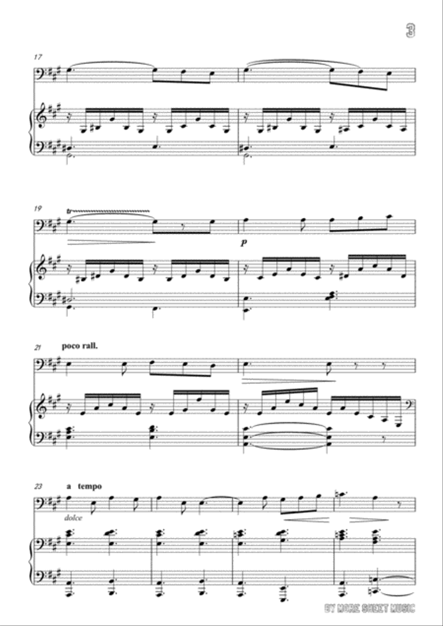 Franck-Le mariage des roses,for Cello and Piano Piano scores gallery preview page 5