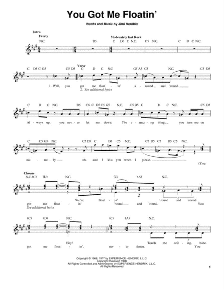 You Got Me Floatin' Acoustic Guitar scores gallery preview page 1