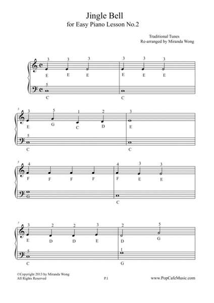 Jingle Bell - Easy Piano Lesson No.2 image number null