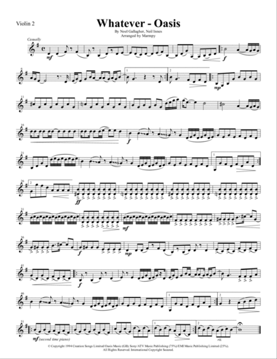 Whatever Whatever String Quartet scores gallery preview page 2