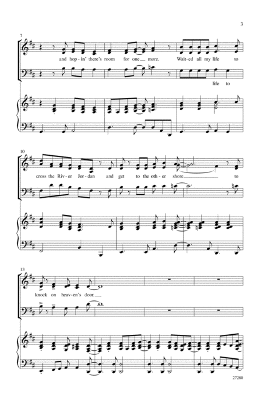 Walkin' On Up (To Heaven's Door) 3-Part scores gallery preview page 2
