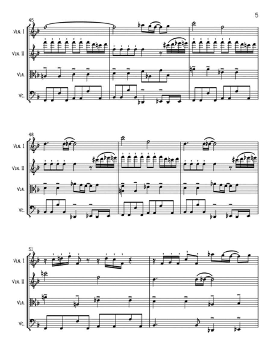 Nobody Does It Better from THE SPY WHO LOVED ME String Quartet scores gallery preview page 5