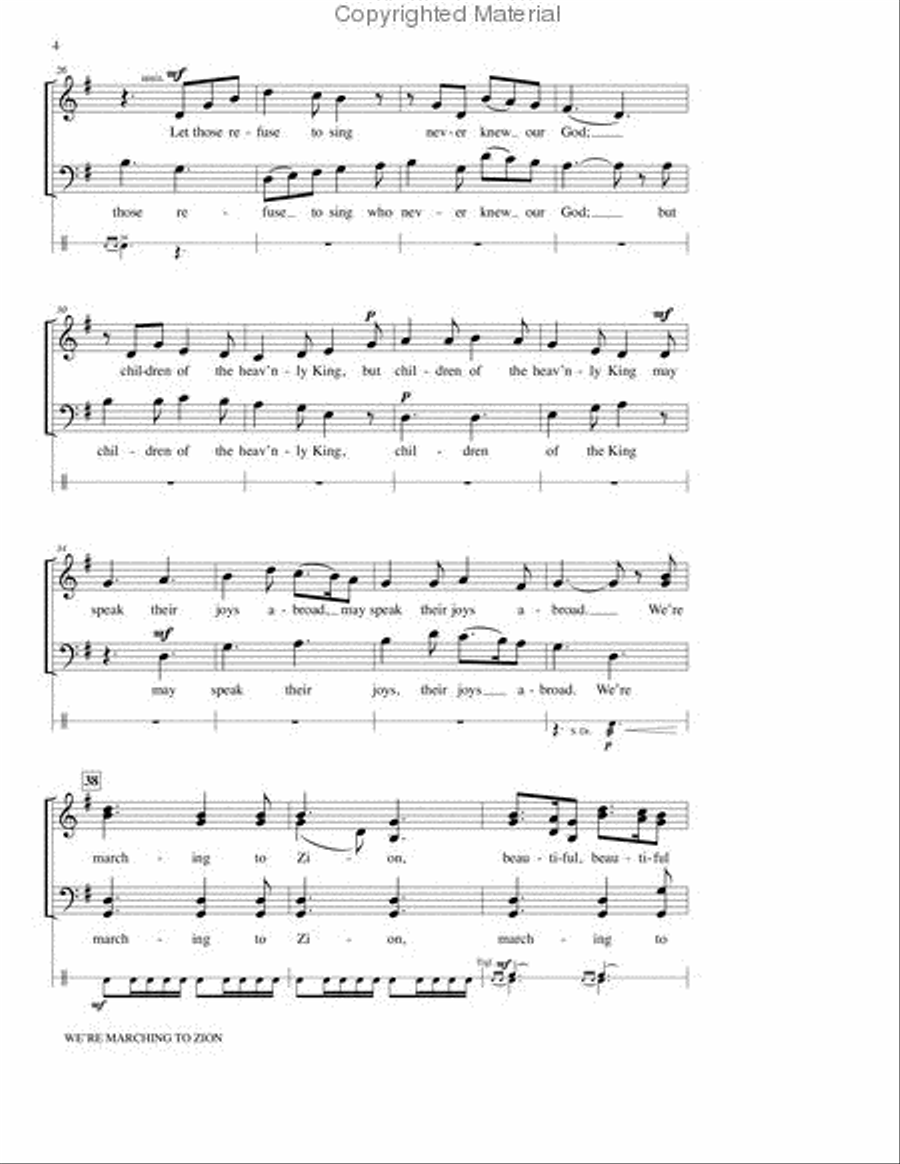 We're Marching to Zion 4-Part scores gallery preview page 4