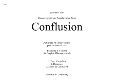 Conflusion - Suite - Woodwind Ensemble - Score Only