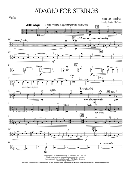 Adagio For Strings - Viola