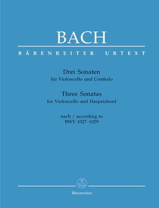 Book cover for Three Sonatas for Violoncello and Harpsichord