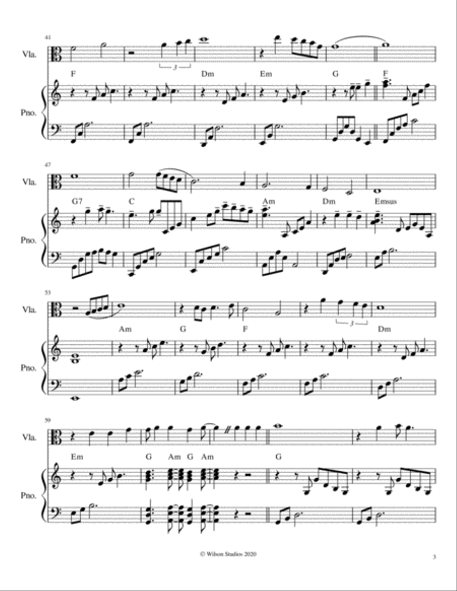 Wayfaring Stranger Viola scores gallery preview page 3