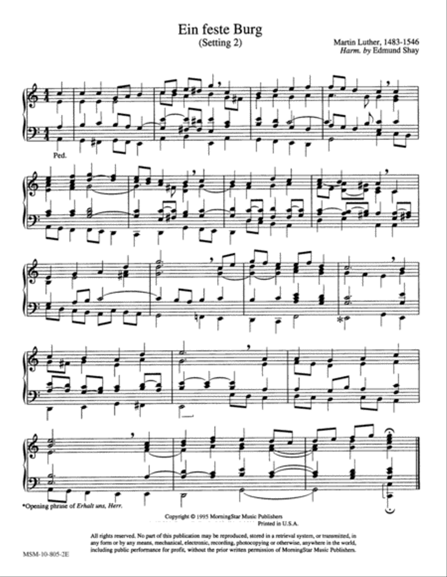 Ein feste Burg (2 settings) Organ scores gallery preview page 2