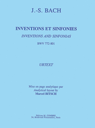 Book cover for Inventions et Sinfonies BWV772 - 801