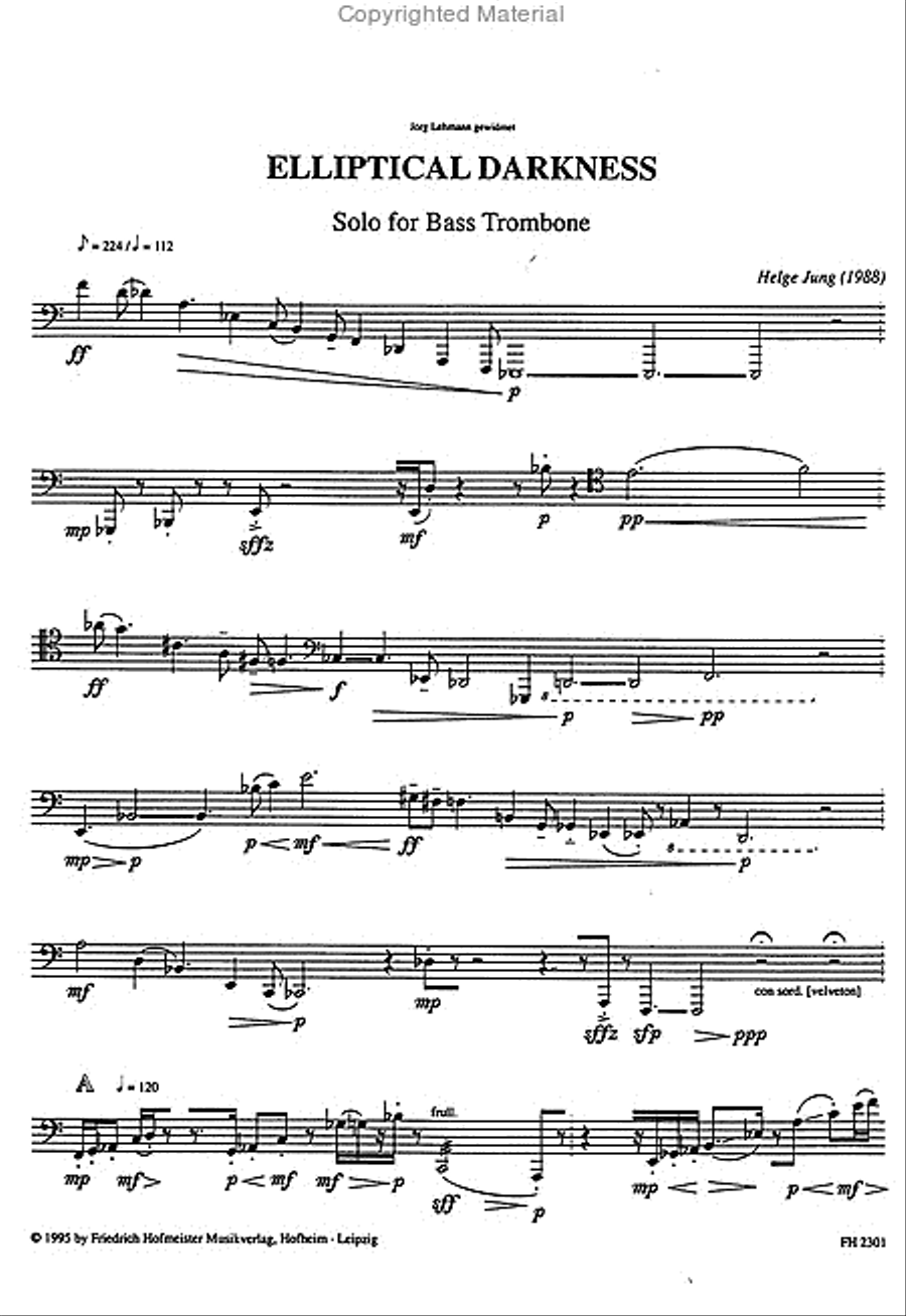Elliptical Darkness Trombone scores gallery preview page 2