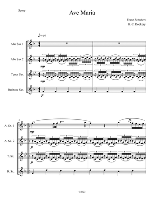 Ave Maria (Sax Quartet)