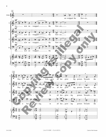 Carol of the Flowers (Choral Score)