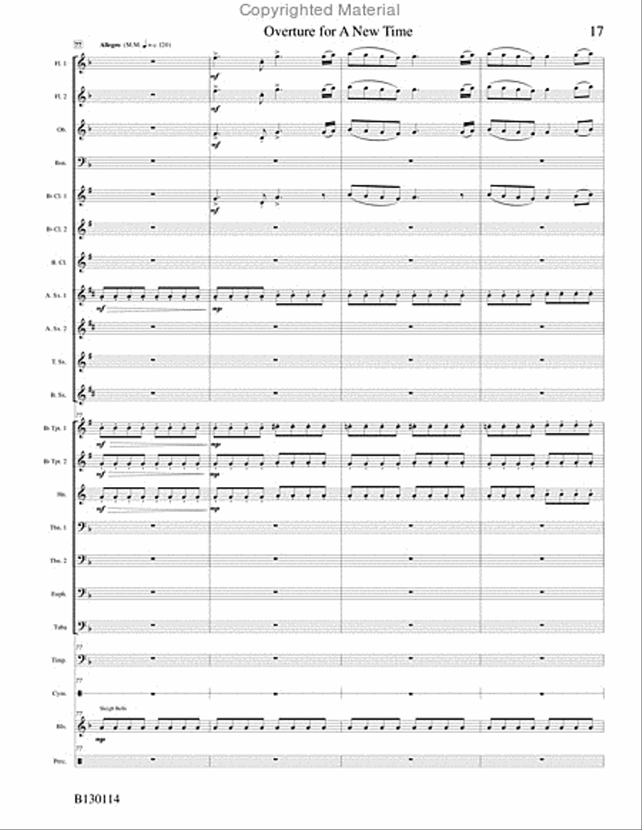 Overture for A New Time Concert Band scores gallery preview page 20