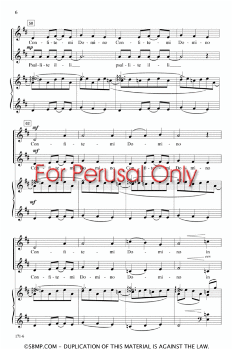 Exsultate Justi in Domino - SA Octavo SA scores gallery preview page 6
