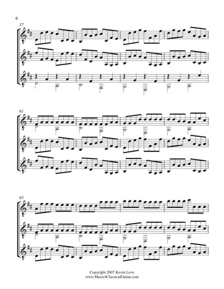 Canon in D (Guitar Trio) - Score and Parts image number null