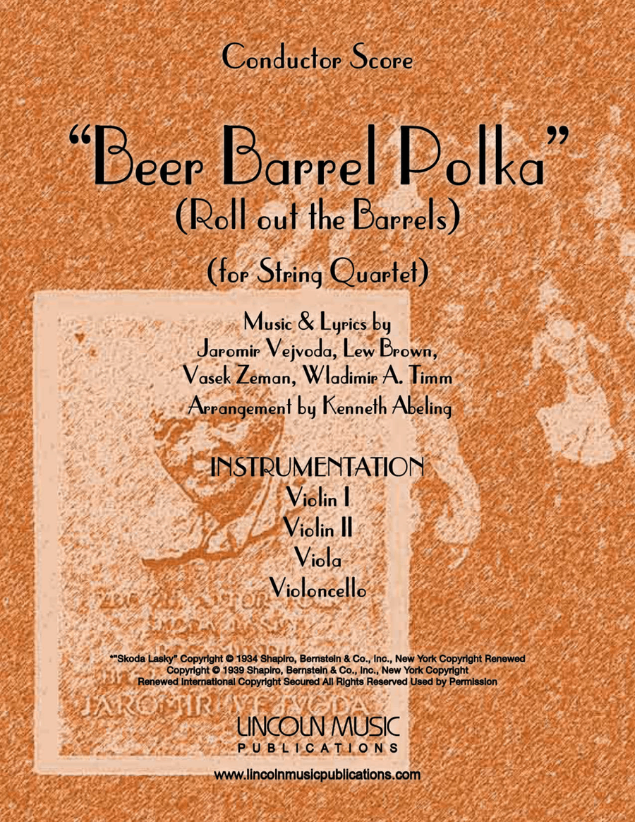 Beer Barrel Polka (roll Out The Barrel) String Quartet scores gallery preview page 1