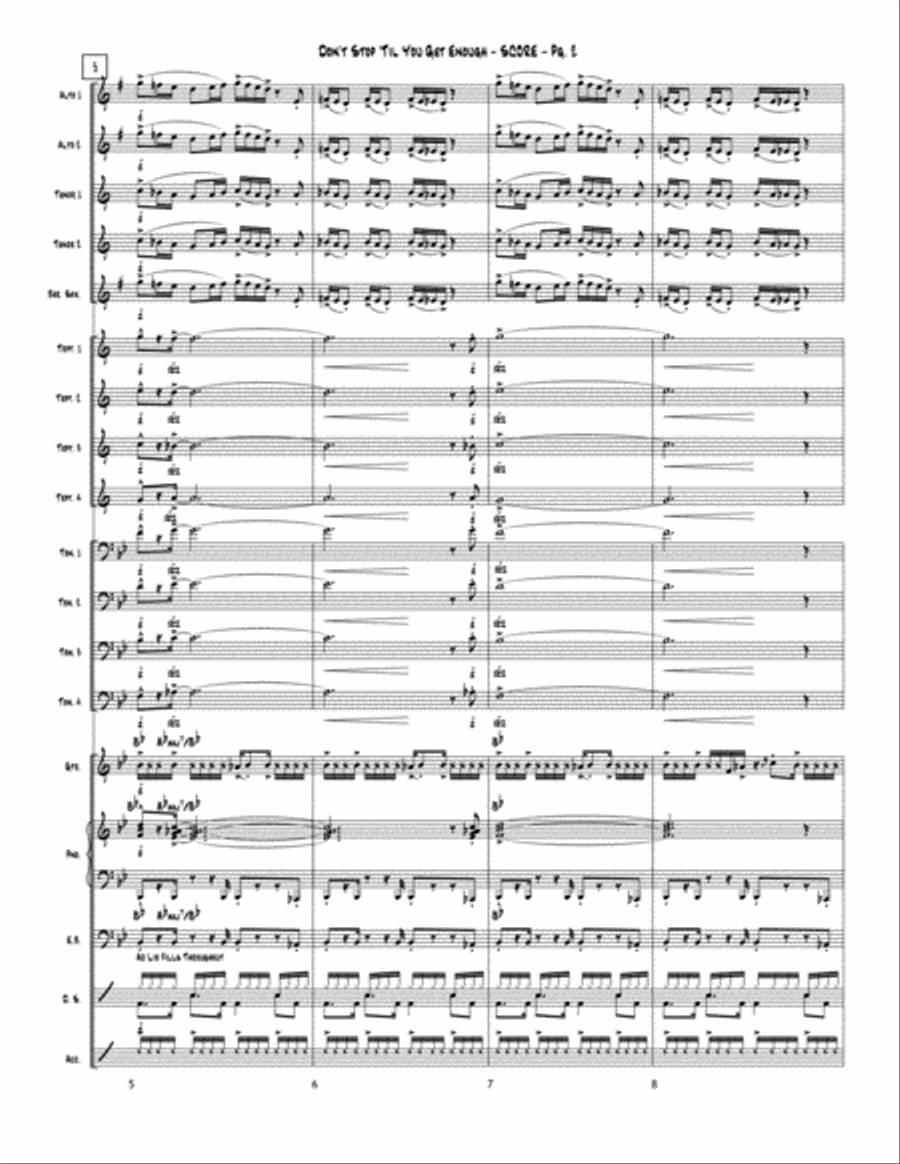 Don't Stop 'Till You Get Enough Jazz Ensemble scores gallery preview page 3