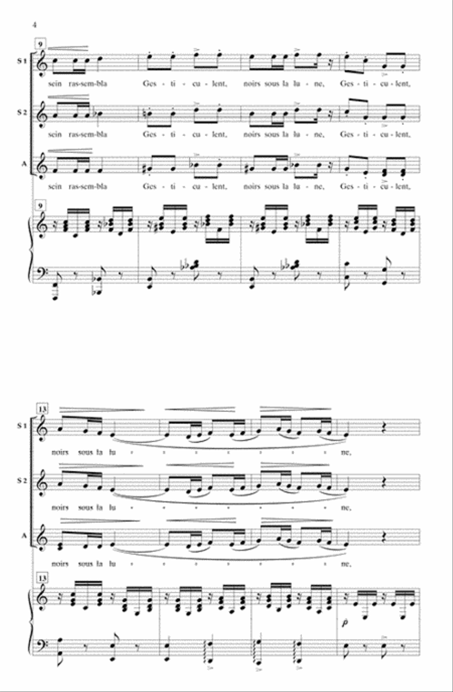 Fantoches (Marionettes) SSA scores gallery preview page 3