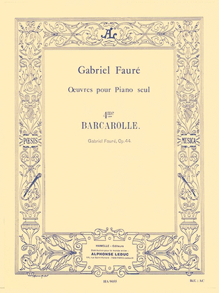 Book cover for Barcarolle No.4, Op.44 In A Flat Major (piano Solo)