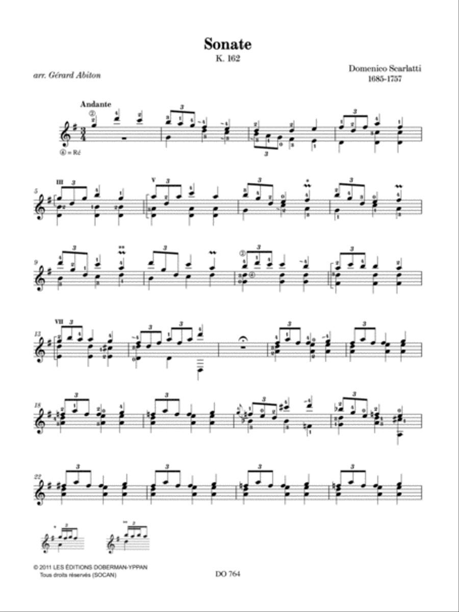 2 Sonates, vol. 4, K. 162, 555 Classical Guitar scores gallery preview page 2