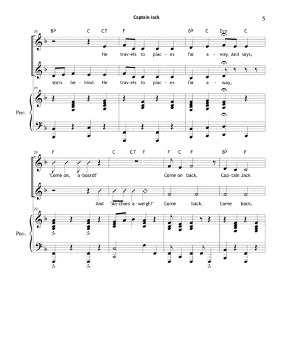 Captain Jack Captain Jack 2-Part scores gallery preview page 5