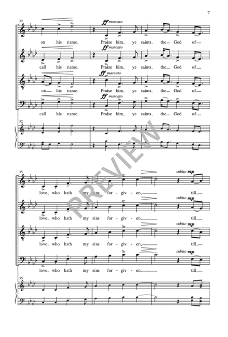 What Shall I Render to My God 4-Part scores gallery preview page 8