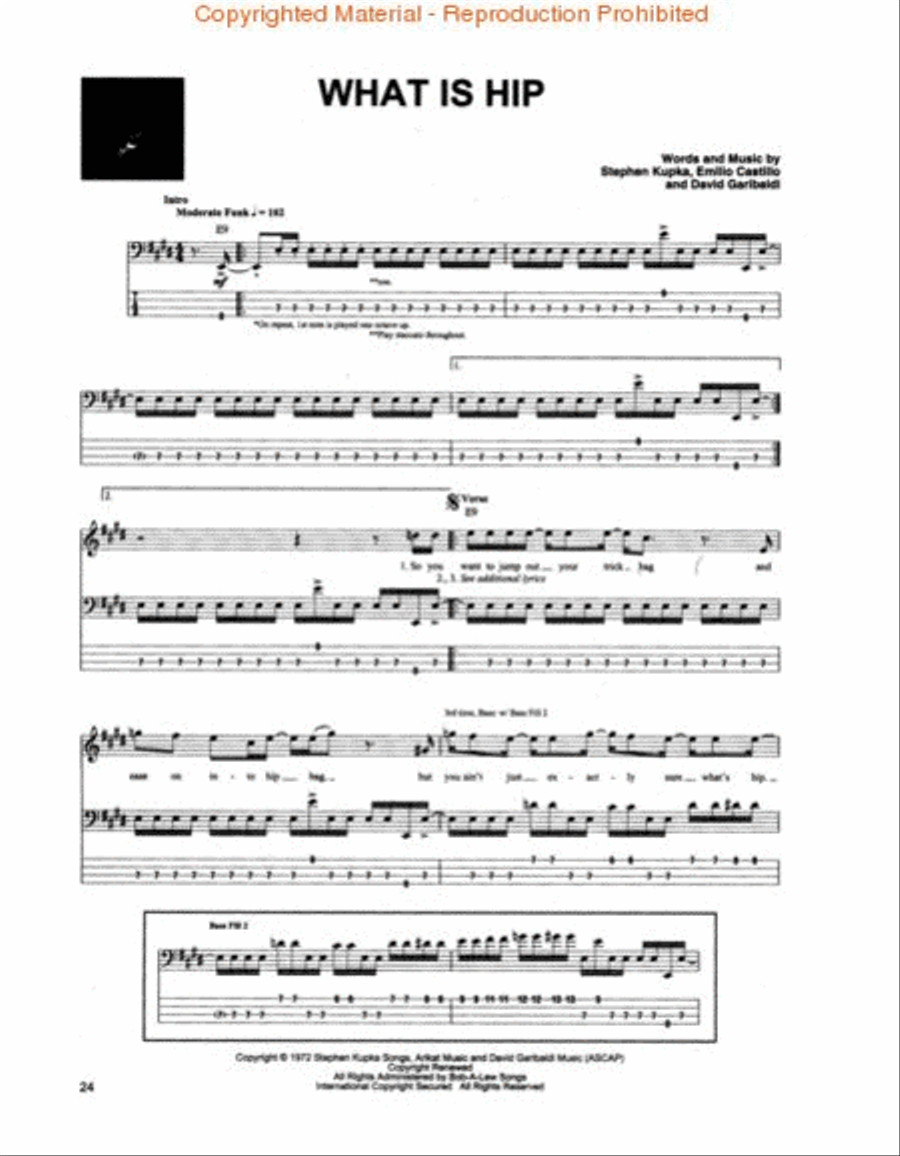 Sittin' In with Rocco Prestia of Tower of Power Bass Guitar Tablature scores gallery preview page 3