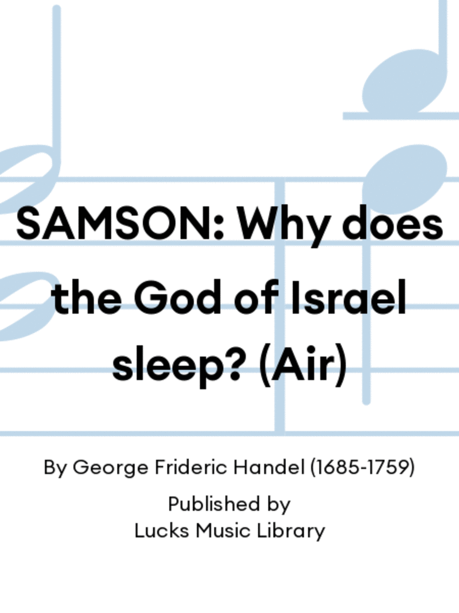 SAMSON: Why does the God of Israel sleep? (Air) Score scores gallery preview page 1