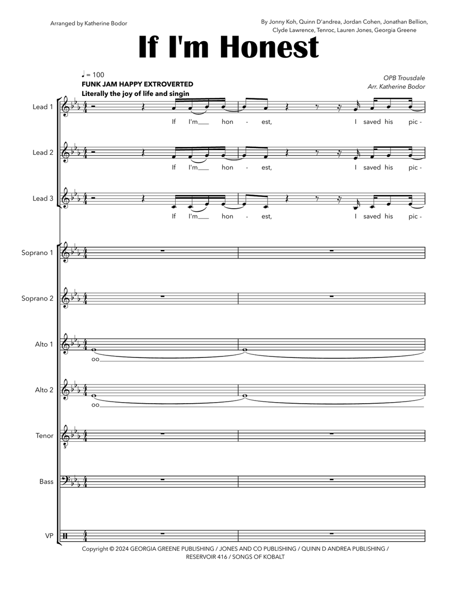 If I'm Honest Divisi scores gallery preview page 1