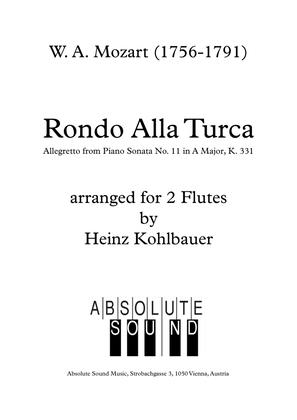 Book cover for Rondo alla Turca for 2 Flutes