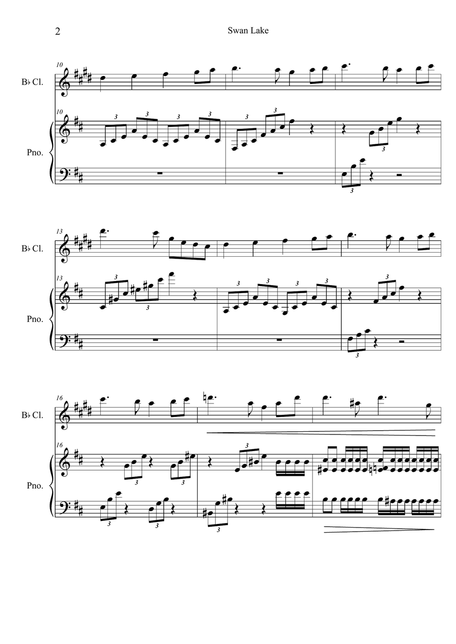Tchaikovsky's The Flight of Swans - Score and Parts Woodwind Duet scores gallery preview page 3