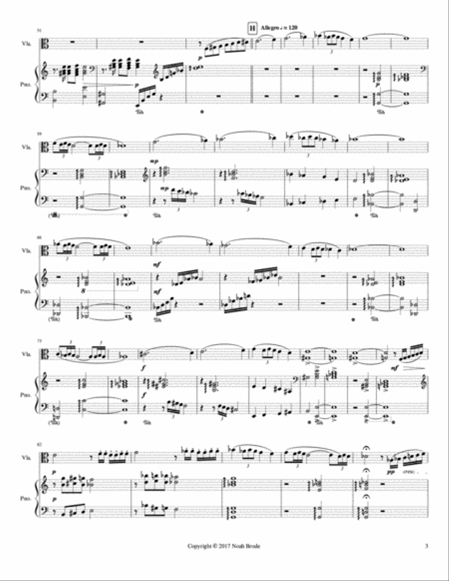Capriccio for Viola and Piano Piano scores gallery preview page 3