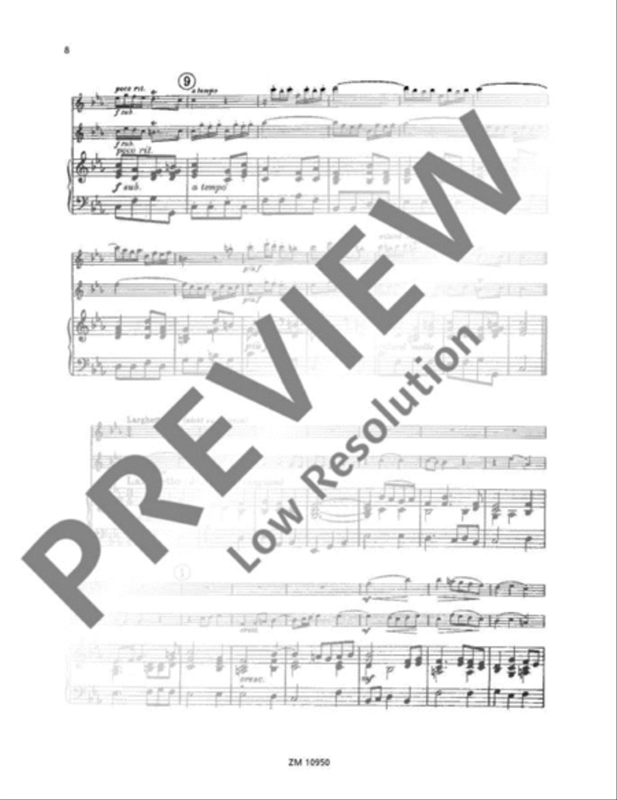Trio Sonata C minor Flute scores gallery preview page 9