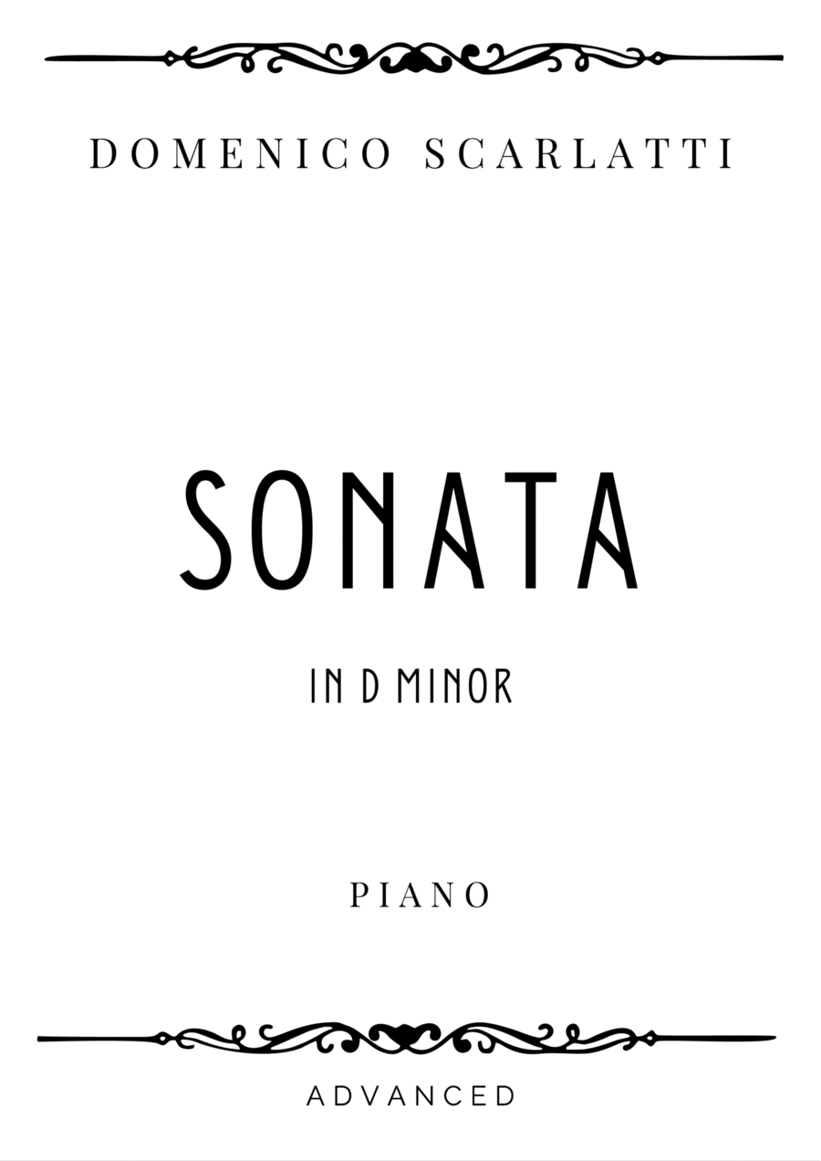 Scarlatti - Keyboard Sonata in D minor - Advanced Piano Method scores gallery preview page 1