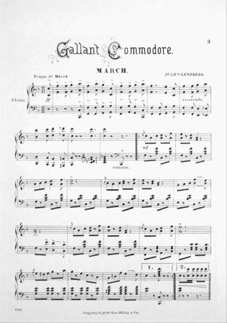 Frederick City Quick Step Piano Solo scores gallery preview page 2