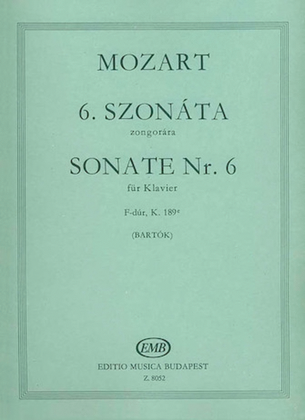 Book cover for Piano Sonata No6 F Major K189e