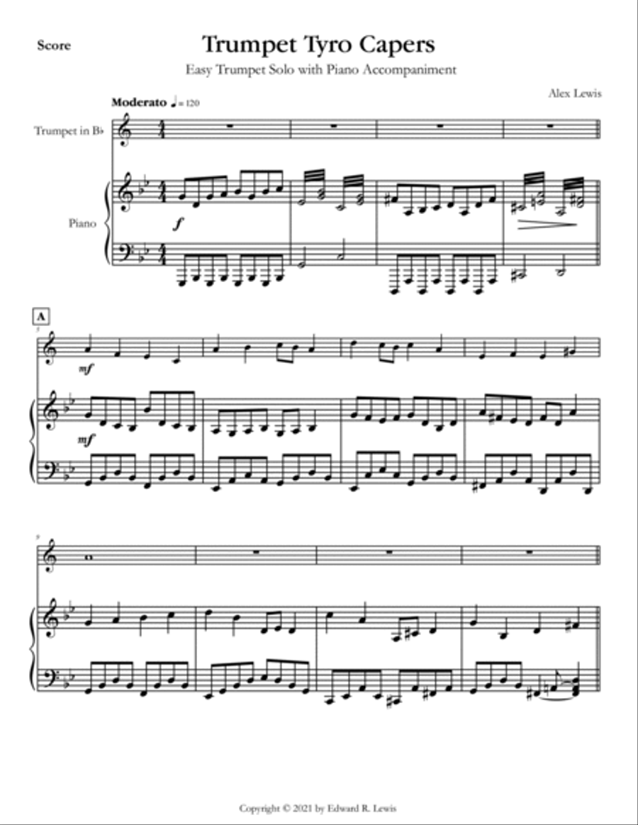 Trumpet Tyro Capers B-Flat Trumpet scores gallery preview page 4