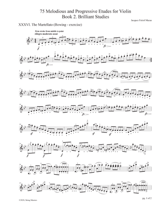 Mazas 75 Melodious & Progressive Etudes for Violin Book 2, No. 36