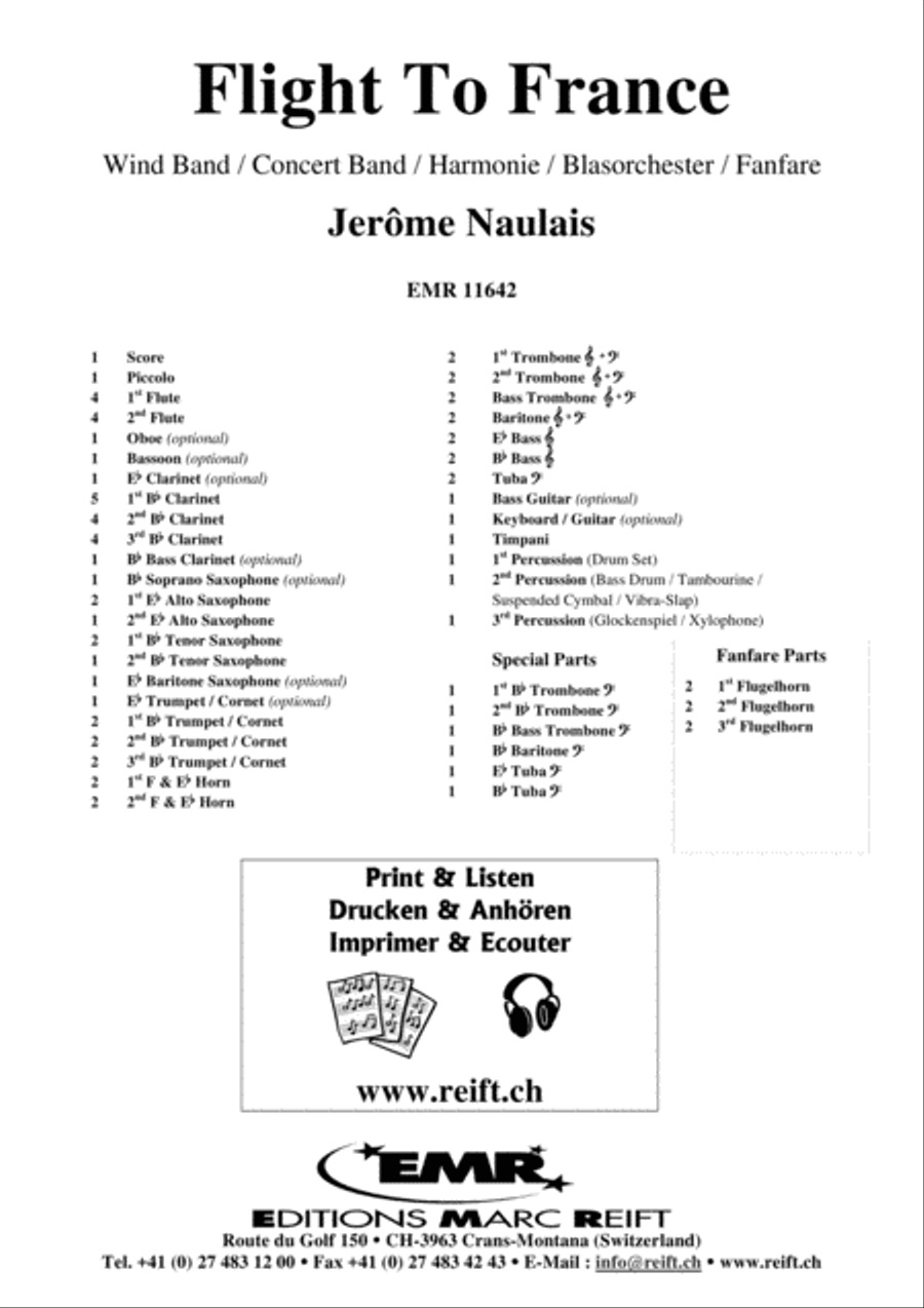 Flight To France Concert Band scores gallery preview page 2