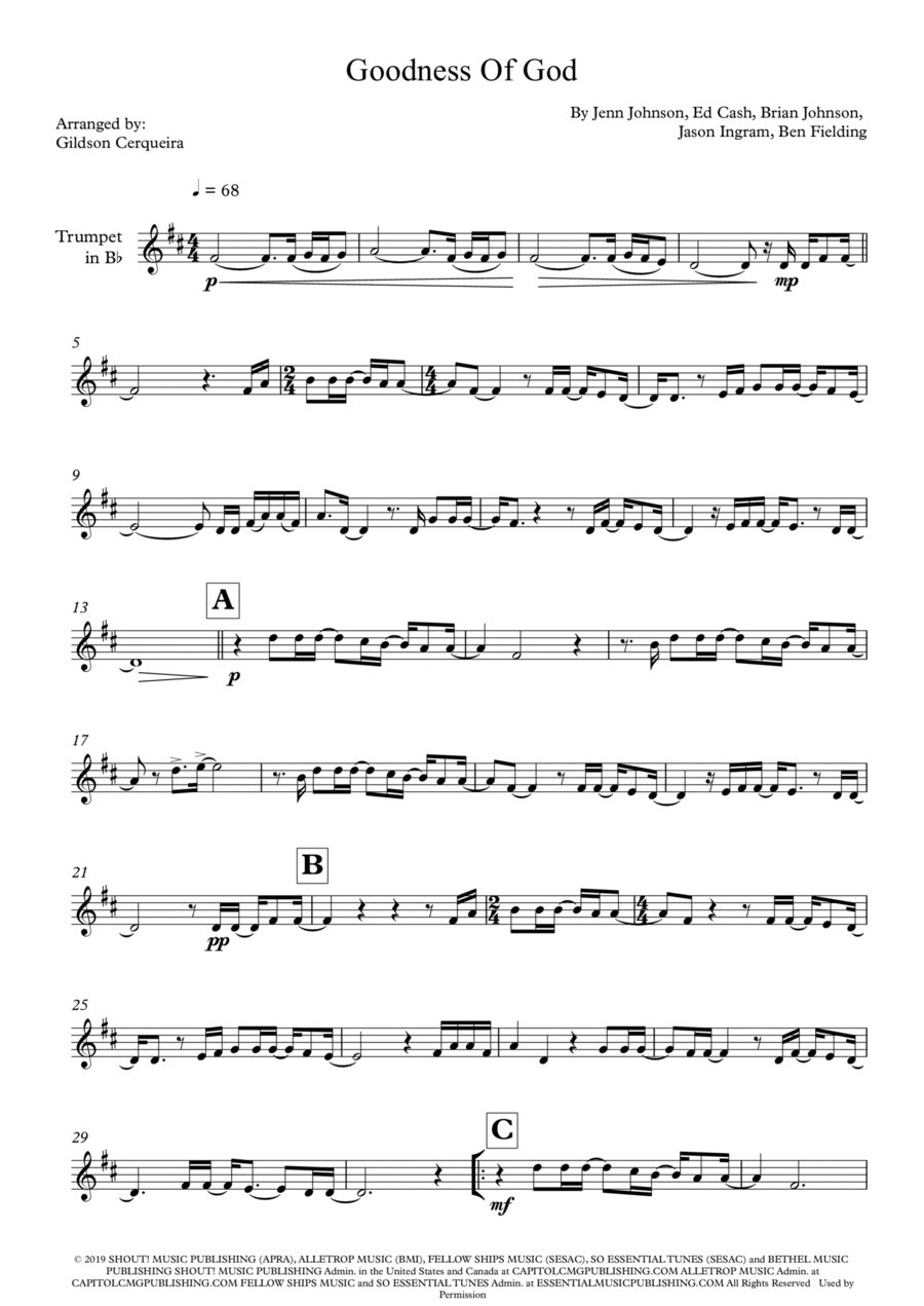 Goodness Of God Chamber Music scores gallery preview page 1