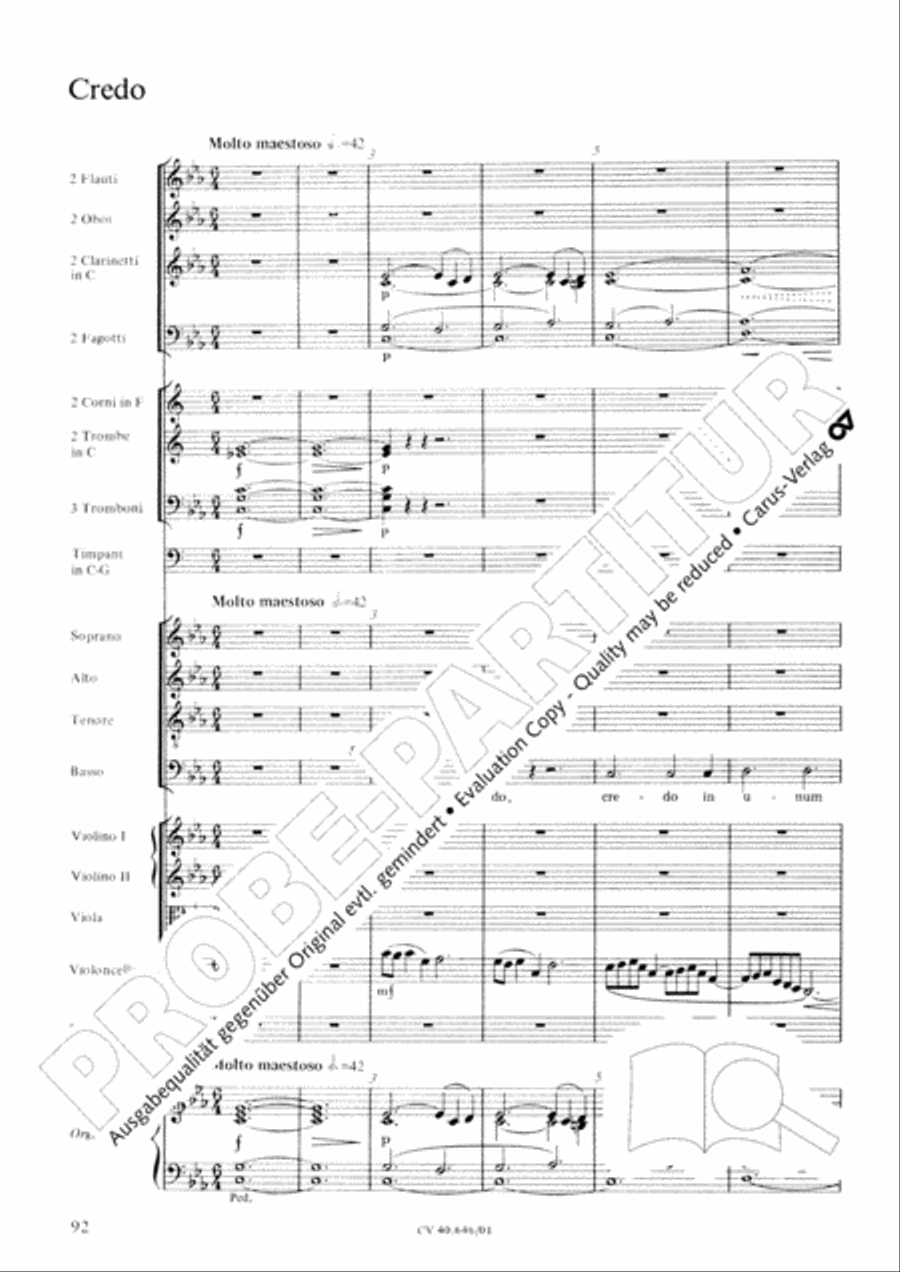Mass in A Major (2 versions) STB scores gallery preview page 103